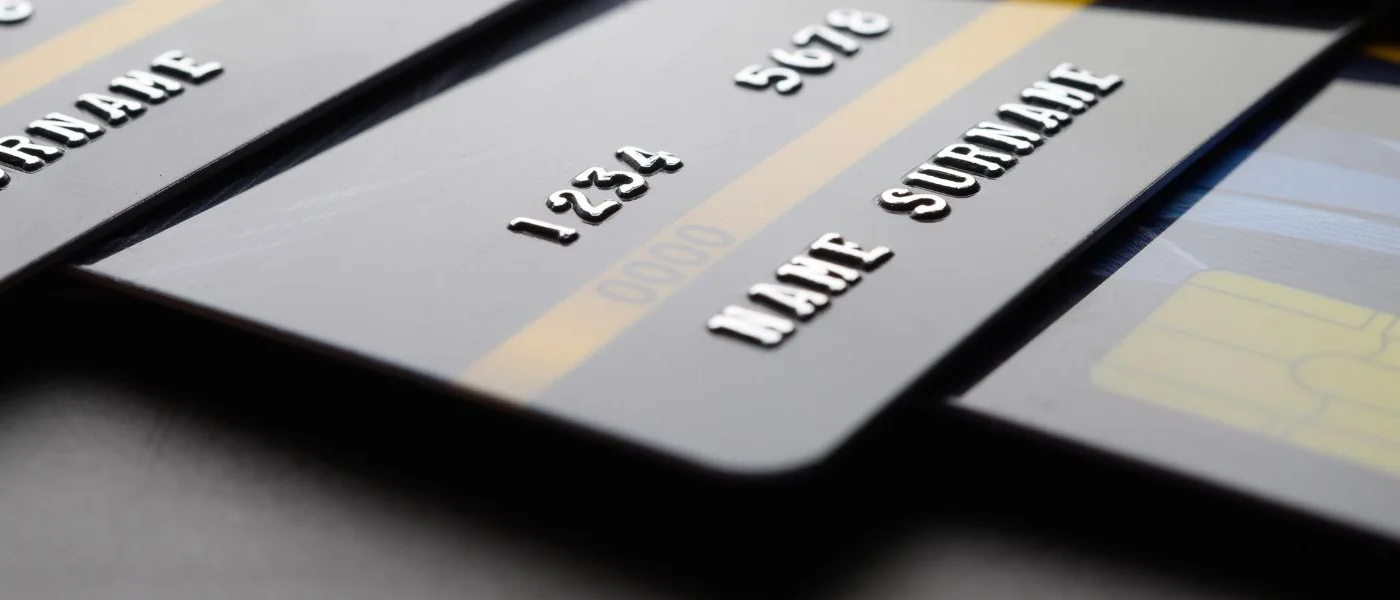 Bank cards representing international banking services